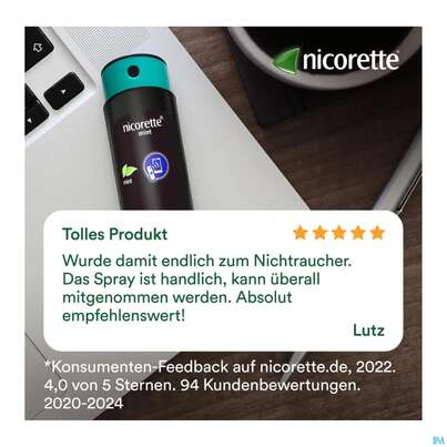 Nicorette Spray 1mg/spruehstoss Z.anw.i.d.mundhoehle lösung Mint 2st, A-Nr.: 3916142 - 05
