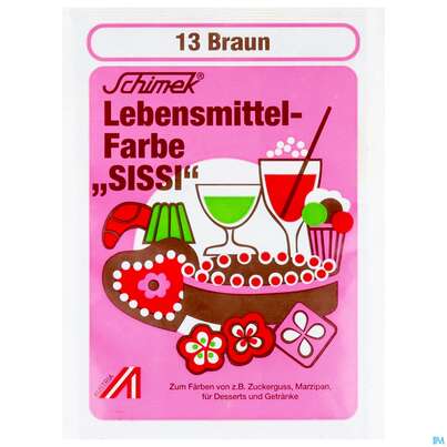 Sie sehen eine Packung Schimek Lebensmittelfarbe Nr13 Rumbraun 4g, Produktbild: 02 Schimek Lebensmittelfarbe Nr13 Rumbraun 4g, A-Nr.: 5745118 - 02