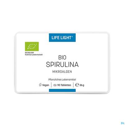 Sie sehen eine Packung Spirulina Tabl Life Light Bio 90st, Produktbild: 01 Spirulina Tabl Life Light Bio 90st, A-Nr.: 3263467 - 01