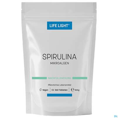 Sie sehen eine Packung Spirulina Tabl Life Light Nflg 360st, Produktbild: 01 Spirulina Tabl Life Light Nflg 360st, A-Nr.: 3054918 - 01