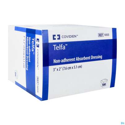 Wundauflagen Telfa +atraumat.perforierte Polyesterfol. 7,5x 5cm1055 100st, A-Nr.: 3266767 - 02