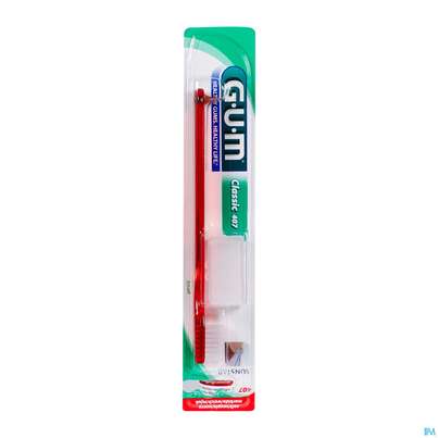 Sie sehen eine Packung Zahnbuersten Gum Classic Soft Kurz 407 1st, Produktbild: 02 Zahnbuersten Gum Classic Soft Kurz 407 1st, A-Nr.: 3115519 - 02