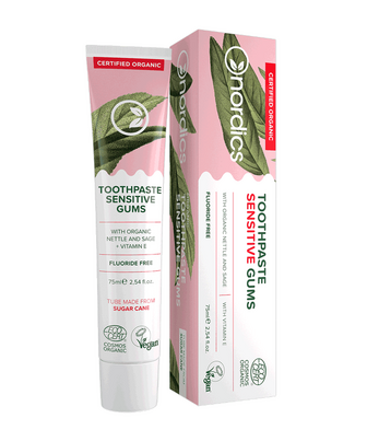 Nordics Bio Zahnpasta Sensitive Salbei Brennnessel ohne Flourid, A-Nr.: 5446870 - 01
