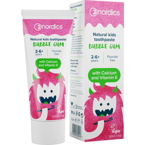 Nordics Zahnpasta Kids Bubble Gum ohne Fluor, A-Nr.: 5332209 - 01