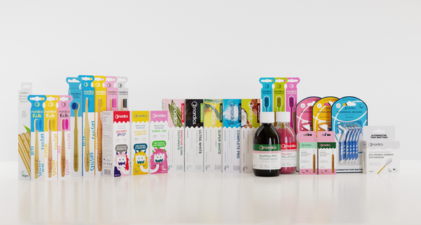 Nordics Zahnpasta Kids Bubble Gum + Öko Zahnbürste Kids Bambus Gelb, A-Nr.: 5666896 - 02