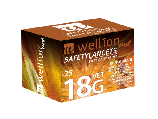 WELLVET218B-3-25 WellionVet Safety Lancets 18G 3mm Blade 25Stk., A-Nr.: 4545564 - 01