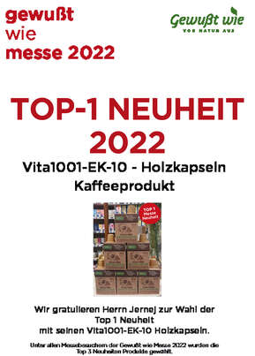 VITA1001 - Bio Vitalkaffee (PREMIUM REISHI-Kaffee) | Holzfaser-Kapsel | 10er ÖKO-Box (Nespresso kompatibel), A-Nr.: 5684109 - 07