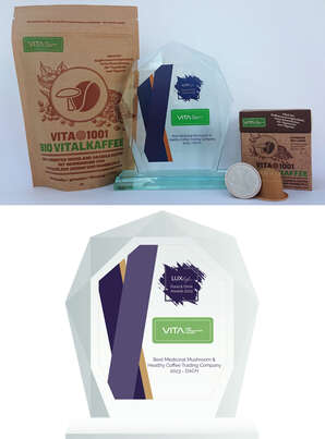 VITA1001 - Bio Vitalkaffee (PREMIUM REISHI-Kaffee) | Holzfaser-Kapsel | 10er ÖKO-Box (Nespresso kompatibel), A-Nr.: 5684109 - 09