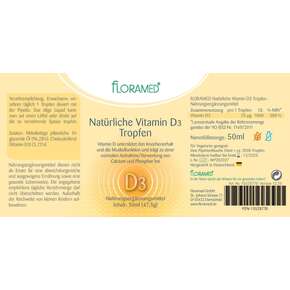 Floramed Vitamin D3 Tropfen natürlich, A-Nr.: 5106720 - 01