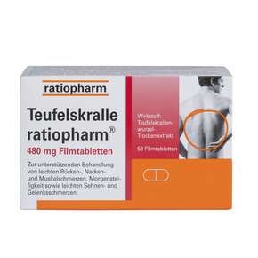 Teufelskralle ratiopharm® 480 mg Filmtabletten, A-Nr.: 3920907 - 01