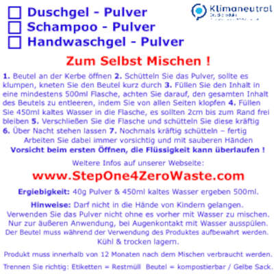 Duschgel Pulver Wilde Himbeere StepOne, A-Nr.: 5454237 - 03