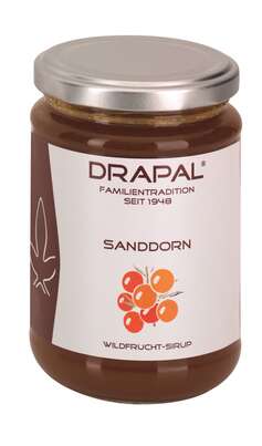 DRAPAL® Sanddorn Wildfruchtsirup Glas mit Faltschachtel, A-Nr.: 5008495 - 03