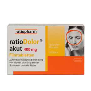 ratioDolor® Ibuprofen 400 mg Filmtabletten, A-Nr.: 4204900 - 01