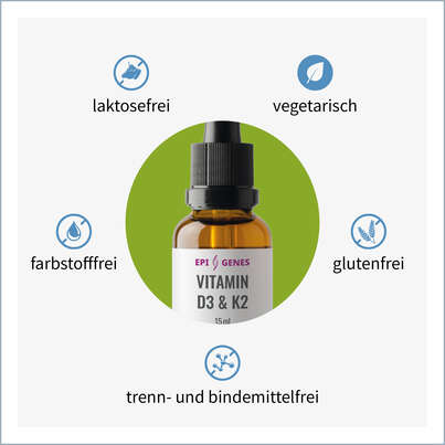 NatuGena EPI-GENES Vitamin D3 + K2 Tropfen, A-Nr.: 5699602 - 02