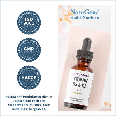 NatuGena EPI-GENES Vitamin D3 + K2 Tropfen, A-Nr.: 5699602 - 03