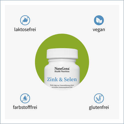 NatuGena Zink &amp; Selen Tabletten, A-Nr.: 5404251 - 04