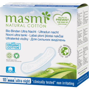 Masmi Organic Care - Bio Monatsbinden Ultra Nacht, A-Nr.: 4368777 - 01