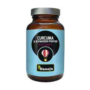Hanoju Curcuma Pulver + Schwarzer Pfeffer Extrakt Kapseln, A-Nr.: 4255688 - 01