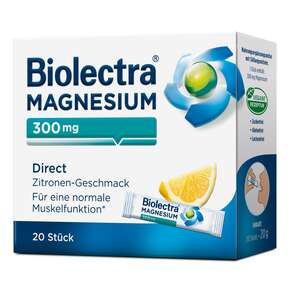 Biolectra® Magnesium 300 mg Direct Zitrone Sticks 20 Stück, A-Nr.: 3157009 - 01