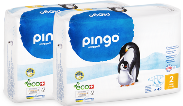 Bio Windeln Nr.2 Mini Jumbo 3-6kg Pinguin – Pingo Swiss, A-Nr.: 4559537 - 01