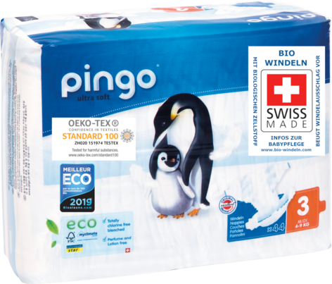 Bio Windeln Nr.3 Midi 4-9kg Pinguin – Pingo Swiss, A-Nr.: 4559543 - 02