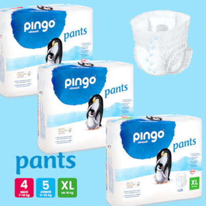 Sie sehen eine Packung Bio Windeln Nr.3 Midi 4-9kg Pinguin – Pingo Swiss, Produktbild: 03 Bio Windeln Nr.3 Midi 4-9kg Pinguin – Pingo Swiss, A-Nr.: 4559543 - 03
