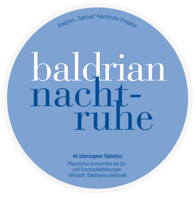 Baldrian „Sanova“ Nachtruhe Dragees, A-Nr.: 3763448 - 01