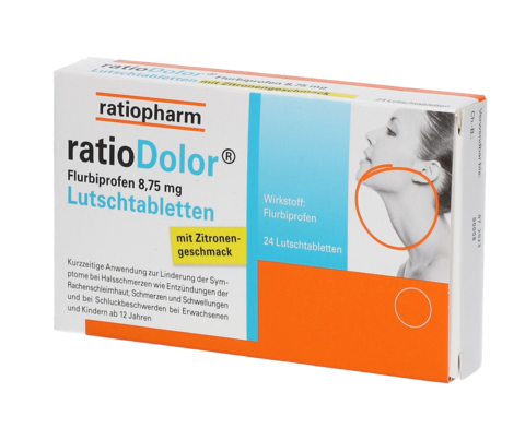 ratioDolor® Flurbiprofen 8,75 mg Lutschtabletten, A-Nr.: 4468059 - 01