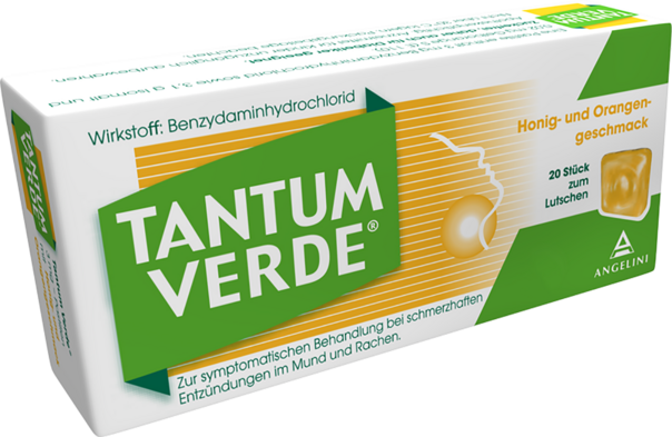 Tantum Verde® Pastillen Honig- und Orangengeschmack, A-Nr.: 3762526 - 01