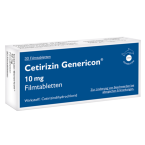 Cetirizin Genericon® lindert Allergiesymptome, A-Nr.: 2444221 - 01