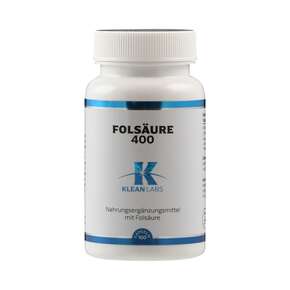 Folsäure 400 Klean Labs Kapseln, A-Nr.: 5598137 - 01