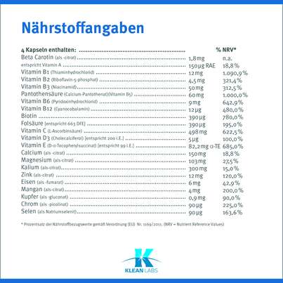 Nutrient Plus Klean Labs Kapseln, A-Nr.: 5598166 - 09