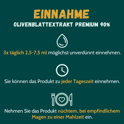 Olivenblattextrakt PREMIUM 90% 500 ml, A-Nr.: 3432970 - 02