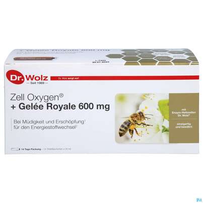 Zell Oxygen Dr.wolz Trink/kur +gelee Royale 600mg Nr 60603 14x20 280ml, A-Nr.: 3190811 - 01