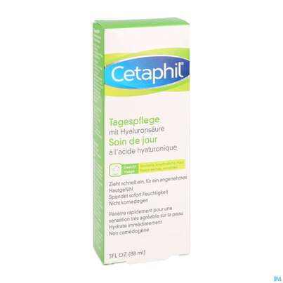 Sie sehen eine Packung Cetaphil Tagespflege +hyaluronsaeure 88ml, Produktbild: 05 Cetaphil Tagespflege +hyaluronsaeure 88ml, A-Nr.: 4839337 - 05