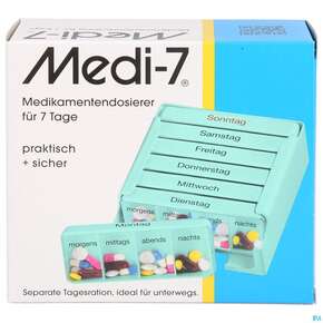 Medikamentendosierer Medi-7 -pharmag 1 Woche Tuerkis 1st, A-Nr.: 3742647 - 01