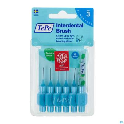 Tepe Interdentalbuersten 0,6mm Blau 6st, A-Nr.: 3698225 - 03