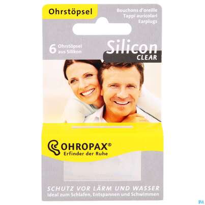 Ohrenschutz Ohropax/clear Silicon G.laerm/wasser/wind Farbl 6st, A-Nr.: 3967375 - 01