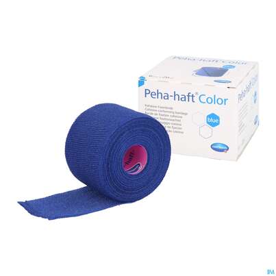 Sie sehen eine Packung Peha-haft Color Latexfrei Blue 20mx 6cm 1st, Produktbild: 06 Peha-haft Color Latexfrei Blue 20mx 6cm 1st, A-Nr.: 3879820 - 06