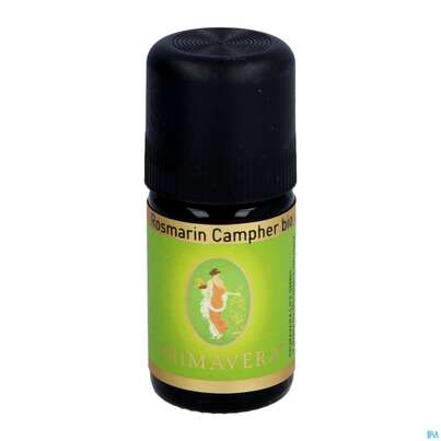 Sie sehen eine Packung Aetherische Oele Primavera Rosmarin Campher Bio 5ml, Produktbild: 04 Aetherische Oele Primavera Rosmarin Campher Bio 5ml, A-Nr.: 2305330 - 04