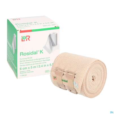 Sie sehen eine Packung Elastische Binden Rosidal Hautfarben Kraeftig 5mx 6cm 1st, Produktbild: 09 Elastische Binden Rosidal Hautfarben Kraeftig 5mx 6cm 1st, A-Nr.: 0472213 - 09