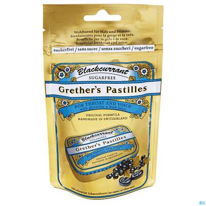 Grether&#039;s Pastilles Blackcurrant Zuckerfrei 100g, A-Nr.: 2969745 - 01