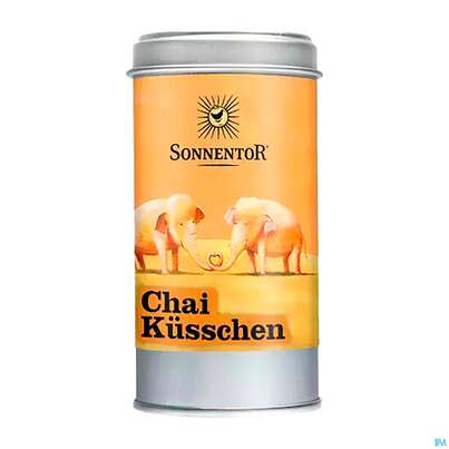 Sie sehen eine Packung Sonnentor Chai Kuesschen Streudose 07754 70g, Produktbild: 02 Sonnentor Chai Kuesschen Streudose 07754 70g, A-Nr.: 3871215 - 02