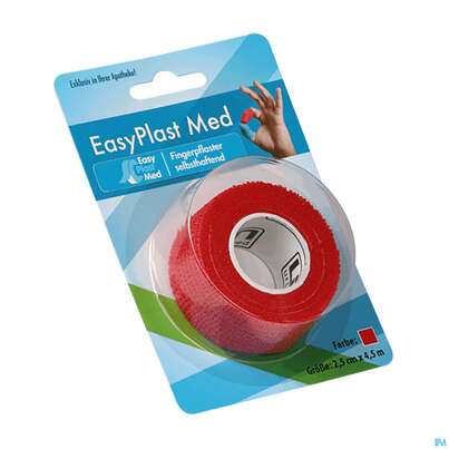 Easyplast Med Fingerpflaster 2,5cm X 4,5m Rot 1 Stück, A-Nr.: 4269443 - 02