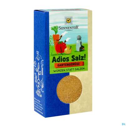 Sie sehen eine Packung Sonnentor Adios Salz Gemuesemischung Gartengemuese 01214 55g, Produktbild: 05 Sonnentor Adios Salz Gemuesemischung Gartengemuese 01214 55g, A-Nr.: 5691581 - 05