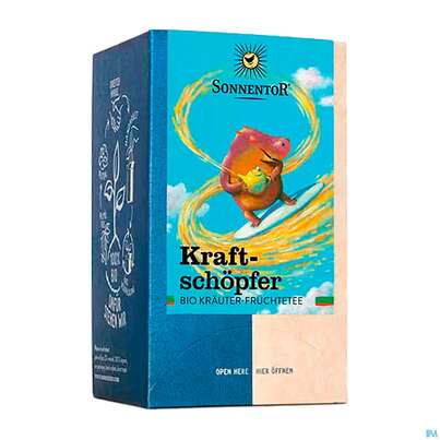 Sie sehen eine Packung Sonnentor Tee/bio Kraftschoepfer 02315 18st, Produktbild: 02 Sonnentor Tee/bio Kraftschoepfer 02315 18st, A-Nr.: 5742344 - 02