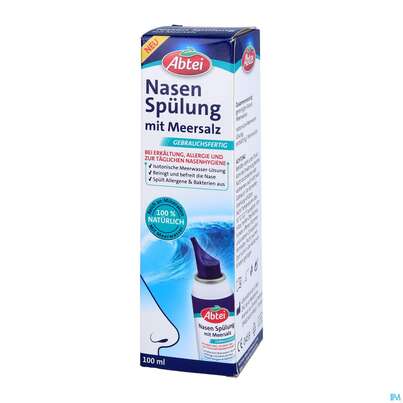 Nasen Spuelung Abtei 100% Nat.meersalz O.kons Ab 3 Jahren 100ml, A-Nr.: 5214680 - 02