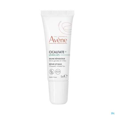 Sie sehen eine Packung Avene Cicalfate+ Regenerierender Lippenbalsam 10ml, Produktbild: 12 Avene Cicalfate+ Regenerierender Lippenbalsam 10ml, A-Nr.: 5826360 - 12