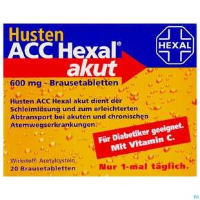 Husten Acc Hexal Akut Brausetabl 600mg 20st, A-Nr.: 1346864 - 01