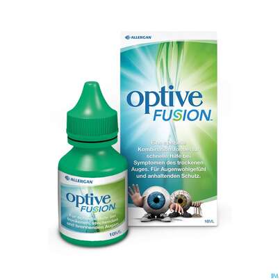 Sie sehen eine Packung Augentropfen Optive Fusion 10ml, Produktbild: 06 Augentropfen Optive Fusion 10ml, A-Nr.: 4169492 - 06